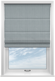 Nautical Stripes, Salt Black - Roman Blind